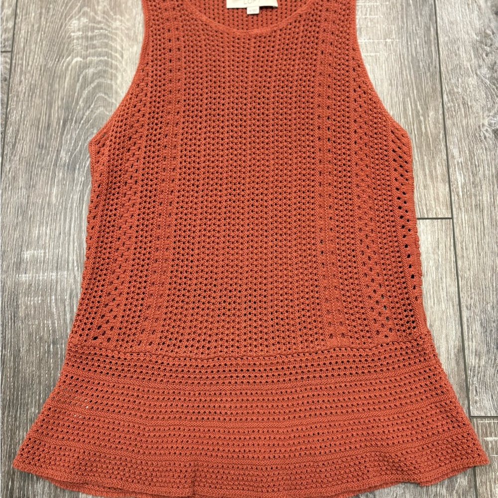 LOFT Open Stitch Sweater Tank Top- Size XS